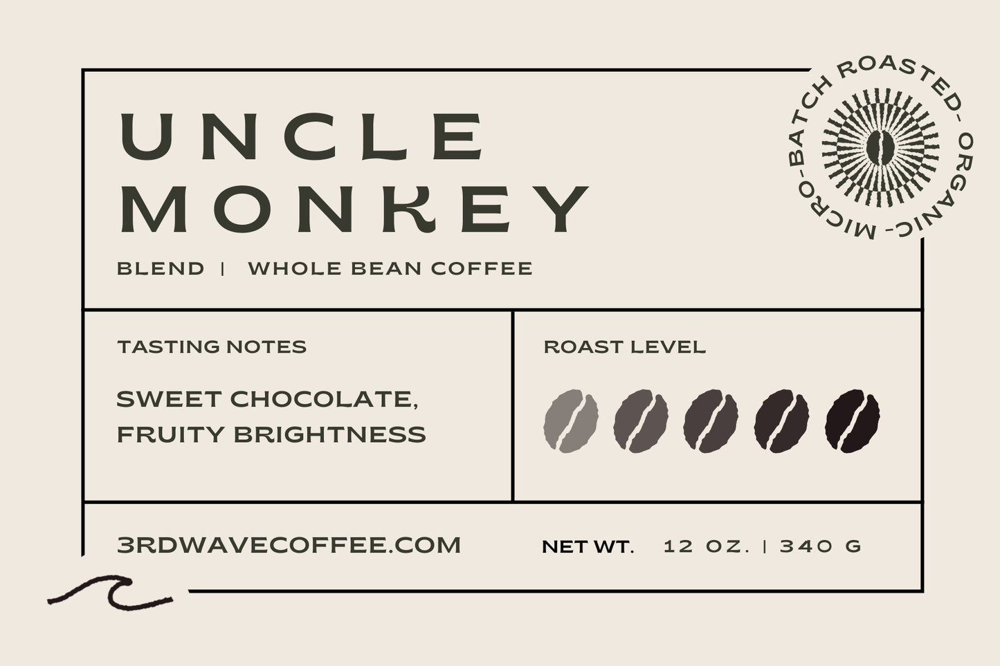 Organic Uncle Monkey Blend – Whole Bean Coffee