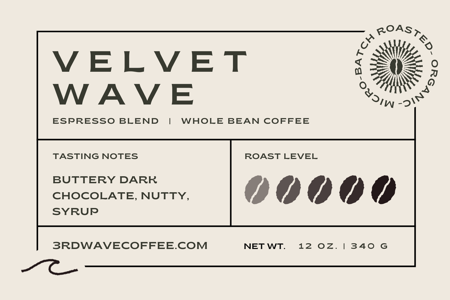 Organic Velvet Wave Espresso Blend – Whole Bean Coffee